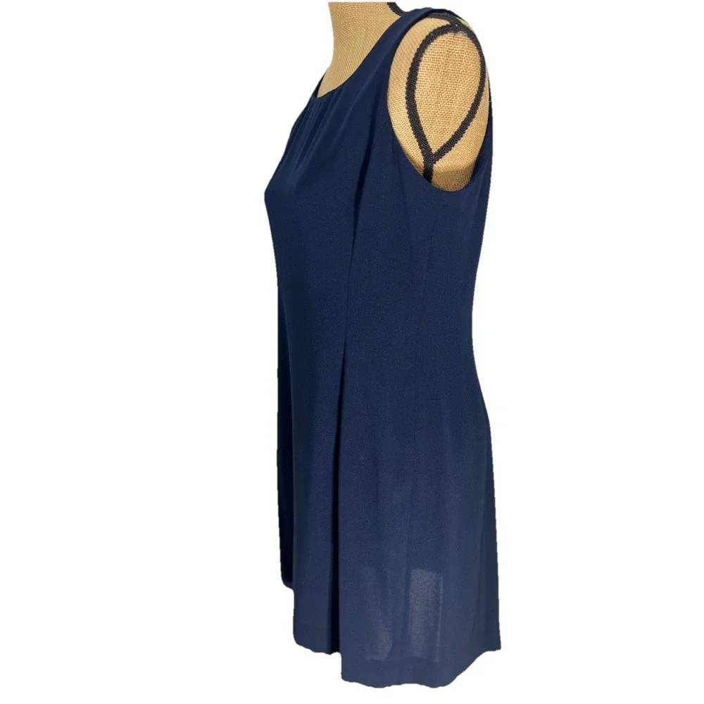 Jones New York Navy Sheath Dress Petite 12P Sleeveless Career Work Office NWT - Picture 7 of 10